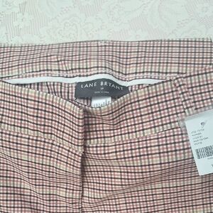 Lane Bryant Red and White Checkered Pants
